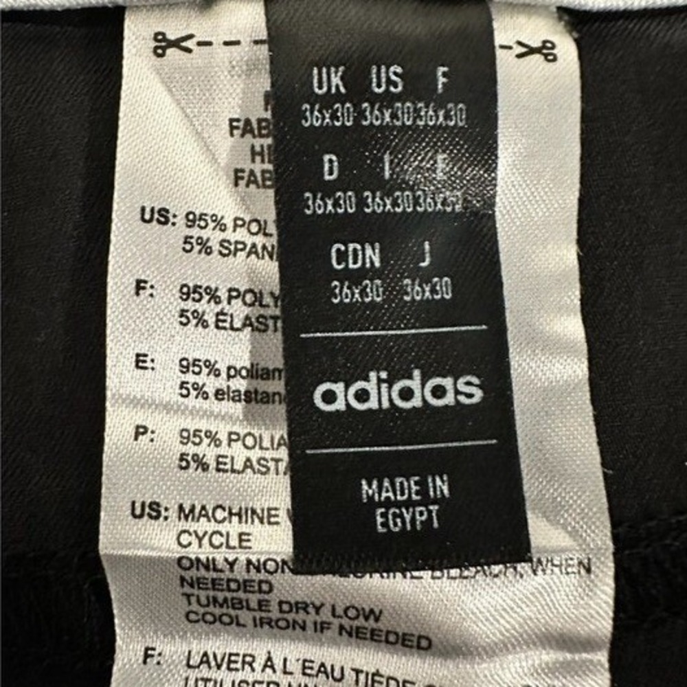 Adidas Ultimate 365 5-Pocket Golf Pants Black 36x30 Stretch Tapered ADVR0856 NWT - Picture 5 of 11